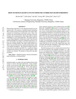 Deep Manifold Graph Auto-Encoder for Attributed Graph Embedding