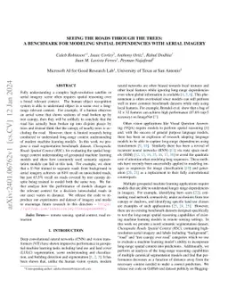 Seeing the roads through the trees: A benchmark for modeling spatial
  dependencies with aerial imagery