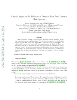 Greedy Algorithm for Inference of Decision Trees from Decision Rule
  Systems