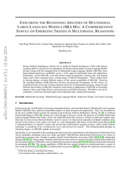 Exploring the Reasoning Abilities of Multimodal Large Language Models
  (MLLMs): A Comprehensive Survey on Emerging Trends in Multimodal Reasoning