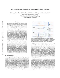 APLe: Token-Wise Adaptive for Multi-Modal Prompt Learning