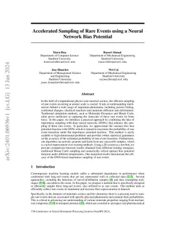 Accelerated Sampling of Rare Events using a Neural Network Bias
  Potential
