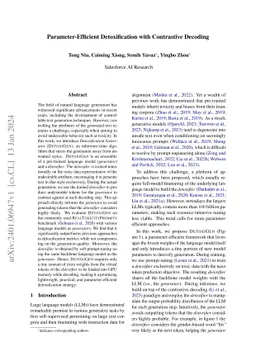 Parameter-Efficient Detoxification with Contrastive Decoding