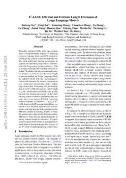 E^2-LLM: Efficient and Extreme Length Extension of Large Language Models