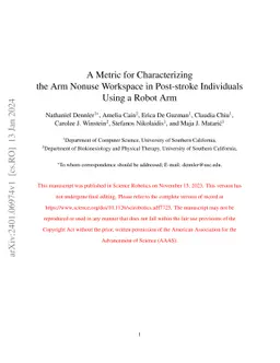 A metric for characterizing the arm nonuse workspace in poststroke
  individuals using a robot arm