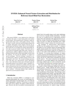 ENTED: Enhanced Neural Texture Extraction and Distribution for
  Reference-based Blind Face Restoration