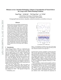 Distance-aware Attention Reshaping: Enhance Generalization of Neural
  Solver for Large-scale Vehicle Routing Problems