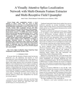 A Visually Attentive Splice Localization Network with Multi-Domain
  Feature Extractor and Multi-Receptive Field Upsampler