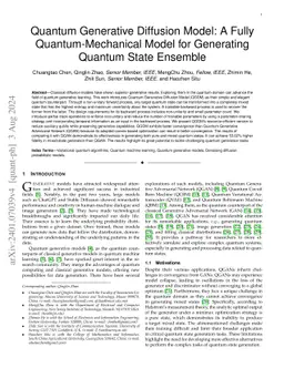 Quantum Generative Diffusion Model: A Fully Quantum-Mechanical Model for
  Generating Quantum State Ensemble