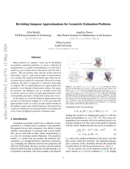 Revisiting Sampson Approximations for Geometric Estimation Problems
