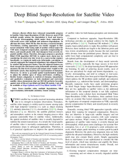 Deep Blind Super-Resolution for Satellite Video