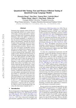 Quantized Side Tuning: Fast and Memory-Efficient Tuning of Quantized
  Large Language Models