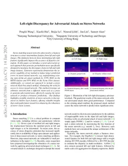 Left-right Discrepancy for Adversarial Attack on Stereo Networks