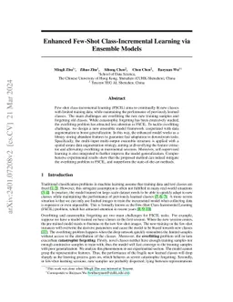 Enhanced Few-Shot Class-Incremental Learning via Ensemble Models