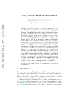 Depth-agnostic Single Image Dehazing