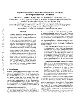 Imputation with Inter-Series Information from Prototypes for Irregular
  Sampled Time Series
