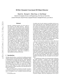 DCDet: Dynamic Cross-based 3D Object Detector