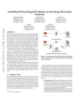 LookAhead: Preventing DeFi Attacks via Unveiling Adversarial Contracts