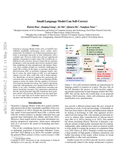 Small Language Model Can Self-correct