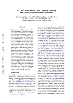 ELLA-V: Stable Neural Codec Language Modeling with Alignment-guided
  Sequence Reordering