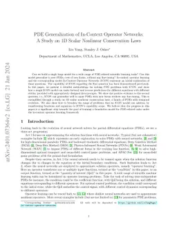 PDE Generalization of In-Context Operator Networks: A Study on 1D Scalar
  Nonlinear Conservation Laws