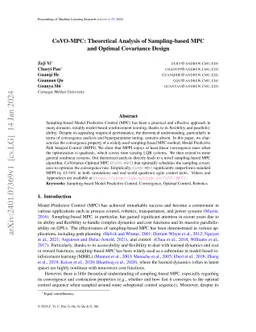 CoVO-MPC: Theoretical Analysis of Sampling-based MPC and Optimal
  Covariance Design