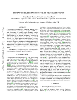 Promptformer: Prompted Conformer Transducer for ASR