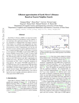 Efficient approximation of Earth Mover's Distance Based on Nearest Neighbor Search