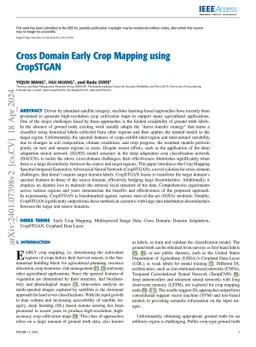 Cross Domain Early Crop Mapping using CropSTGAN
