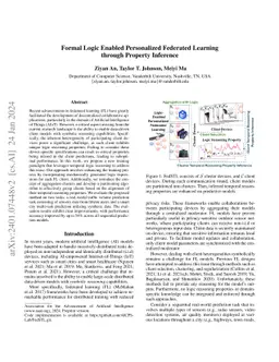 Formal Logic Enabled Personalized Federated Learning Through Property
  Inference