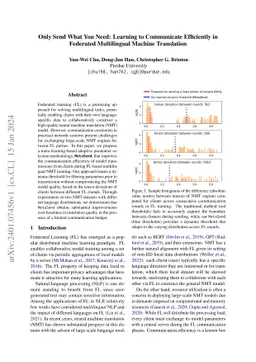 Only Send What You Need: Learning to Communicate Efficiently in Federated Multilingual Machine Translation