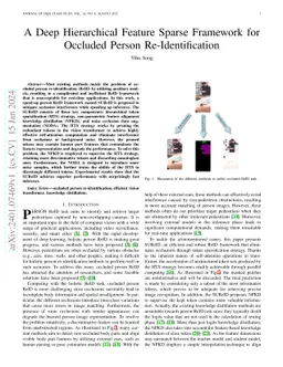 A Deep Hierarchical Feature Sparse Framework for Occluded Person
  Re-Identification