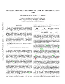 SeMaScore : a new evaluation metric for automatic speech recognition
  tasks