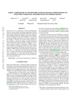 TAROT: A Hierarchical Framework with Multitask Co-Pretraining on
  Semi-Structured Data towards Effective Person-Job Fit