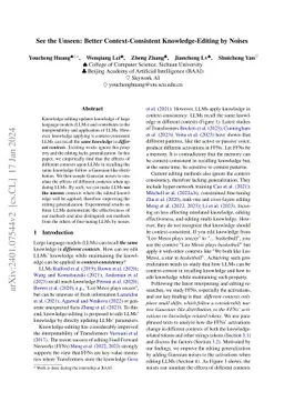 See the Unseen: Better Context-Consistent Knowledge-Editing by Noises