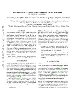 A Bi-Pyramid Multimodal Fusion Method for the Diagnosis of Bipolar
  Disorders