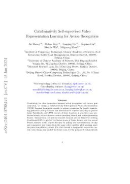 Collaboratively Self-supervised Video Representation Learning for Action Recognition
