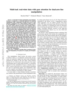Multi-task real-robot data with gaze attention for dual-arm fine
  manipulation