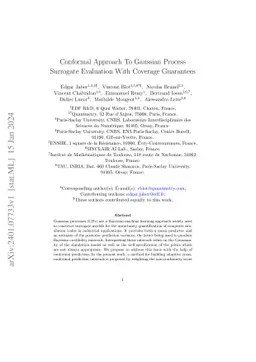 Conformal Approach To Gaussian Process Surrogate Evaluation With
  Coverage Guarantees