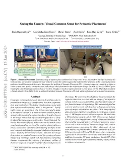 Seeing the Unseen: Visual Common Sense for Semantic Placement