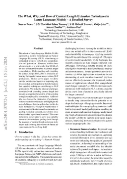 The What, Why, and How of Context Length Extension Techniques in Large
  Language Models -- A Detailed Survey