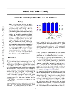 Learned Best-Effort LLM Serving