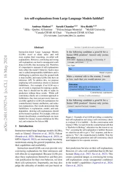 Are self-explanations from Large Language Models faithful?