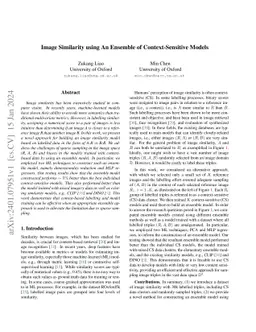 Image Similarity using An Ensemble of Context-Sensitive Models