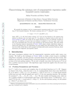 Characterizing the minimax rate of nonparametric regression under
  bounded convex constraints