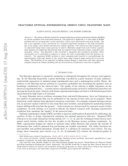 Tractable Optimal Experimental Design using Transport Maps