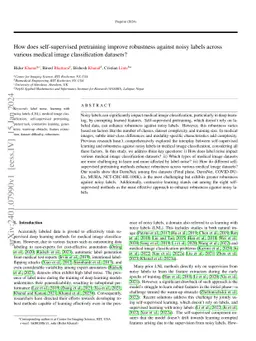 How does self-supervised pretraining improve robustness against noisy
  labels across various medical image classification datasets?