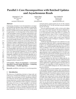 Parallel $k$-Core Decomposition with Batched Updates and Asynchronous
  Reads