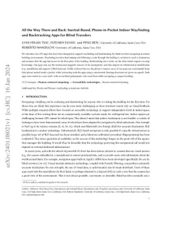 All the Way There and Back: Inertial-Based, Phone-in-Pocket Indoor
  Wayfinding and Backtracking Apps for Blind Travelers