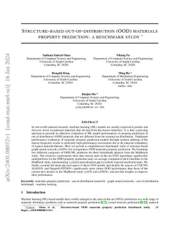 Structure-based out-of-distribution (OOD) materials property prediction:
  a benchmark study